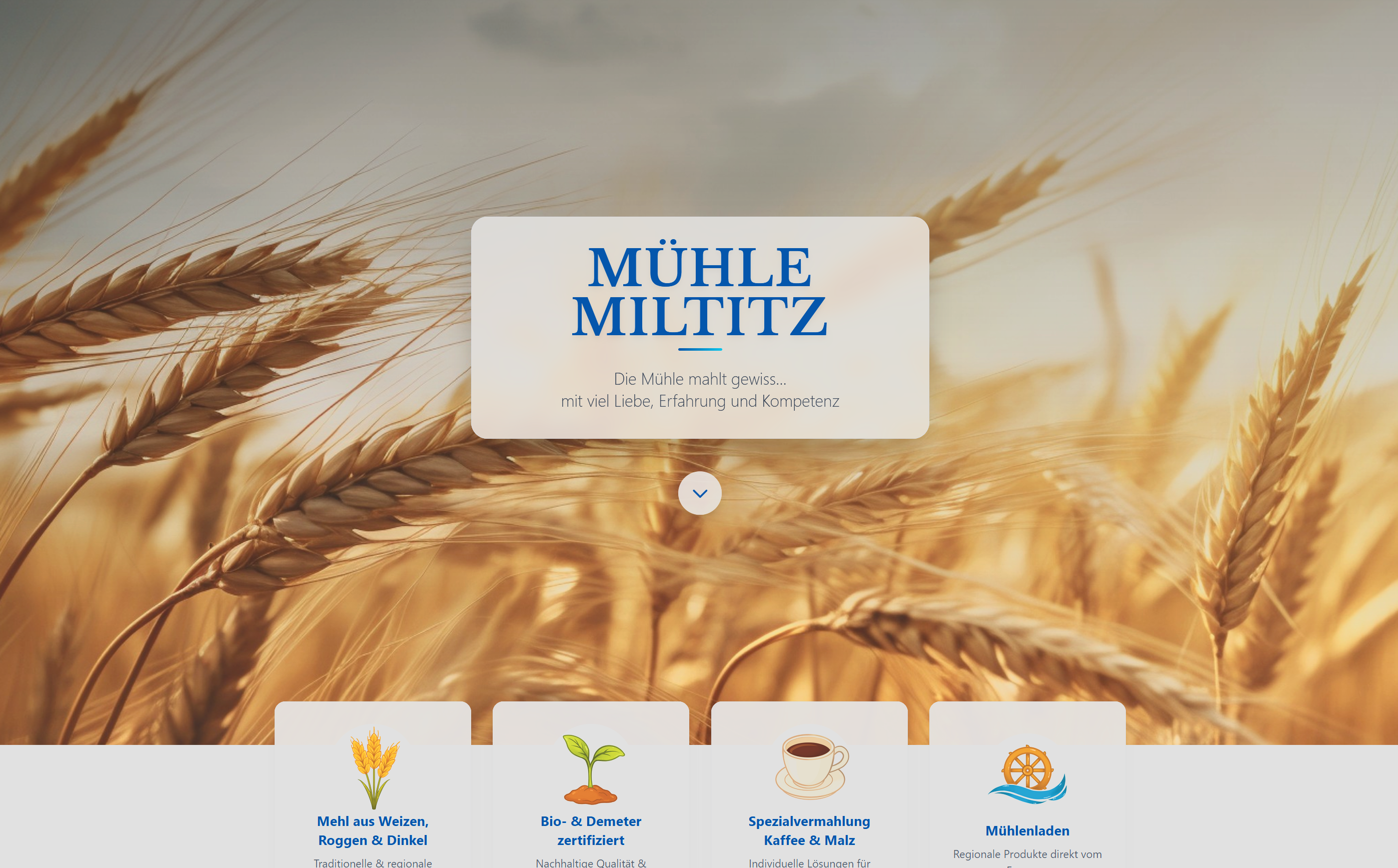Webdesign Mühle Miltitz - Traditionelle Mühle mit moderner Website